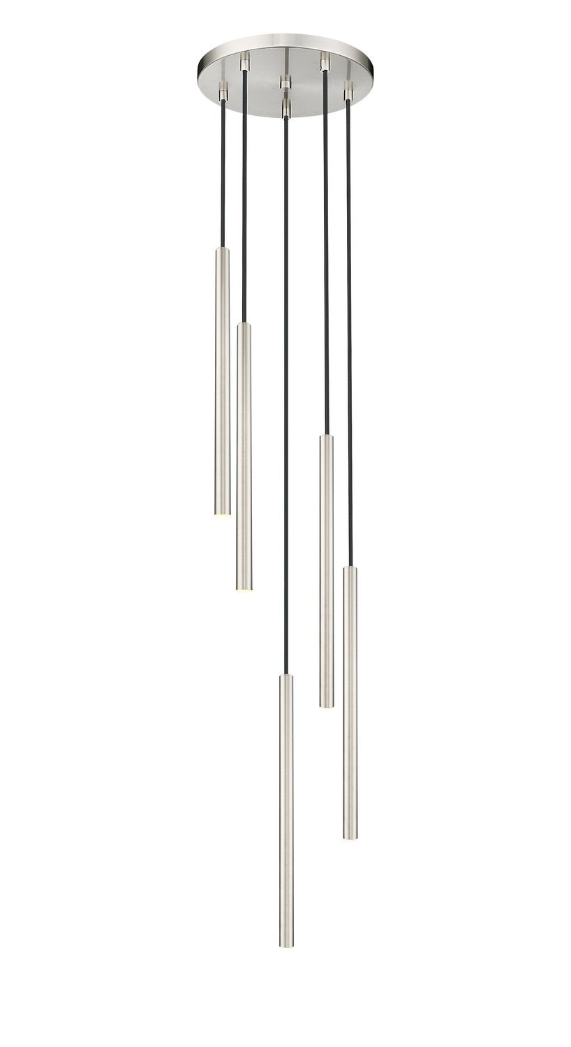 Suspension multiple 24" Forest Nickel brossé, Nickel brossé, nombre ampoules 5 – vue 2