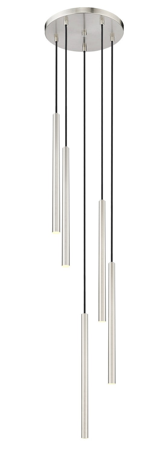 Suspension multiple 24" Forest Nickel brossé, Nickel brossé, nombre ampoules 5 – Z-Lite