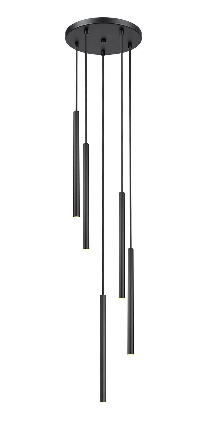 Suspension multiple 24" Forest Noir mat, Noir mat, nombre ampoules 5 – vue 2