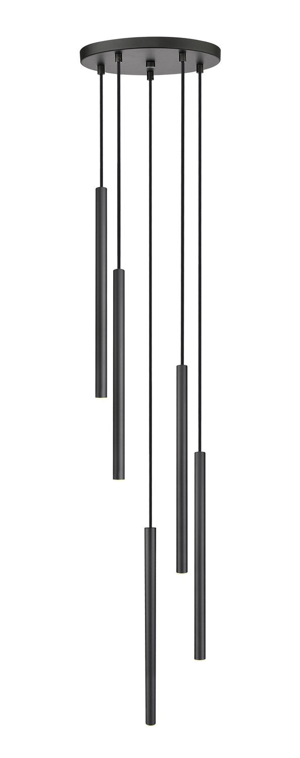 Suspension multiple 24" Forest Noir mat, Noir mat, nombre ampoules 5 – vue 3
