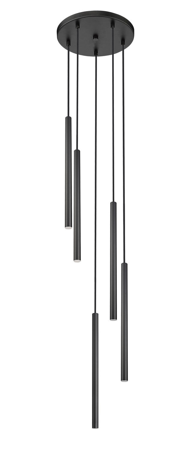 Suspension multiple 24" Forest Noir mat, Noir mat, nombre ampoules 5 – vue 4