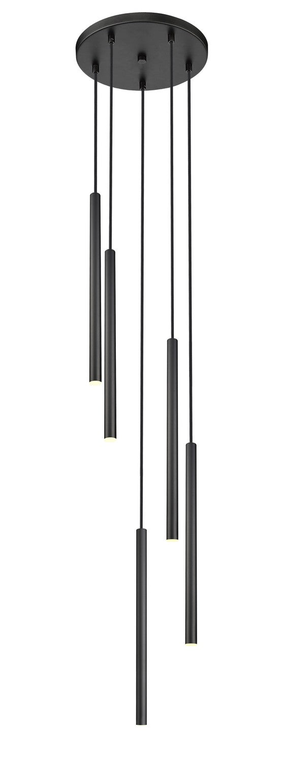 Suspension multiple 24" Forest Noir mat, Noir mat, nombre ampoules 5 – Z-Lite