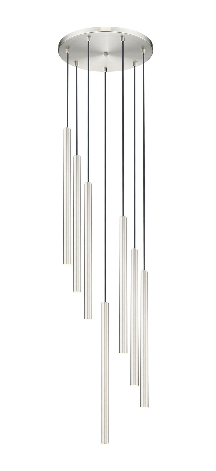 Suspension multiple 24" Forest Nickel brossé, Nickel brossé, nombre ampoules 7 – vue 2