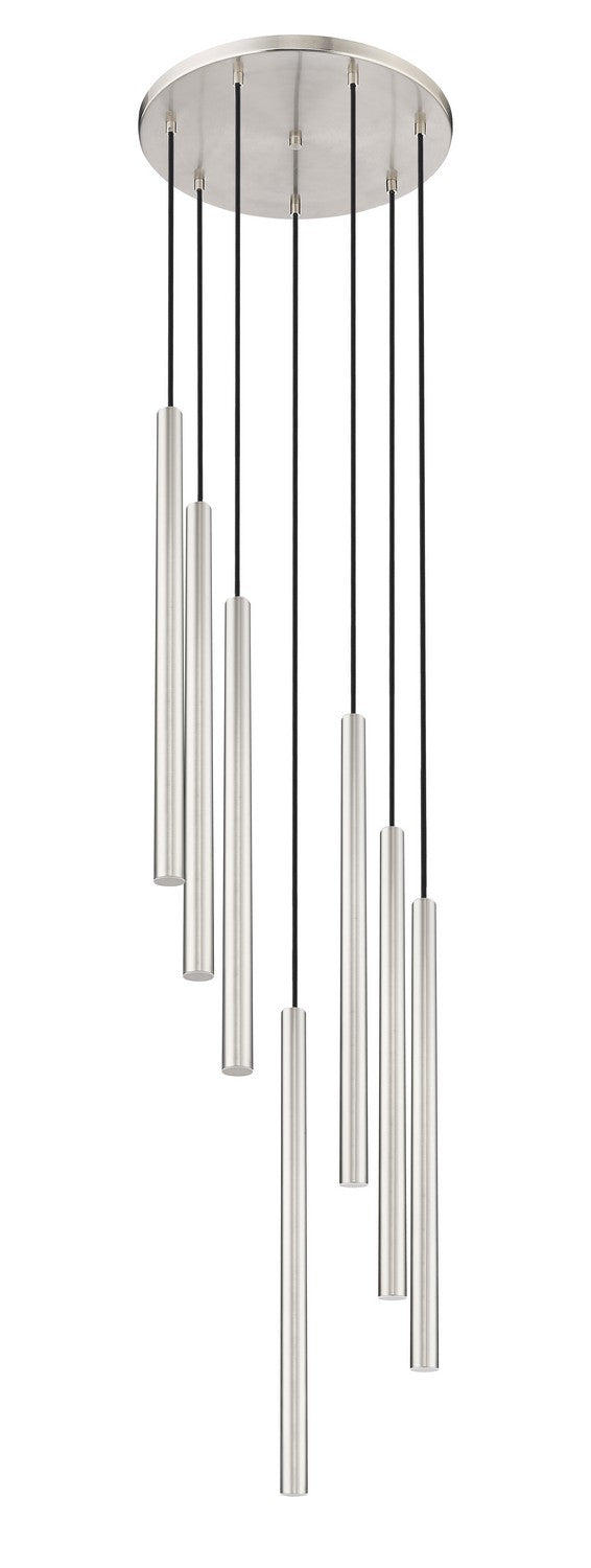 Suspension multiple 24" Forest Nickel brossé, Nickel brossé, nombre ampoules 7 – vue 4
