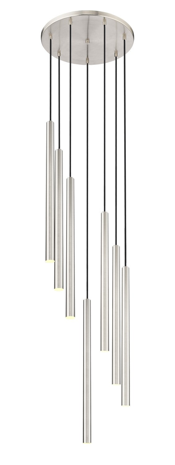 Suspension multiple 24" Forest Nickel brossé, Nickel brossé, nombre ampoules 7 – Z-Lite