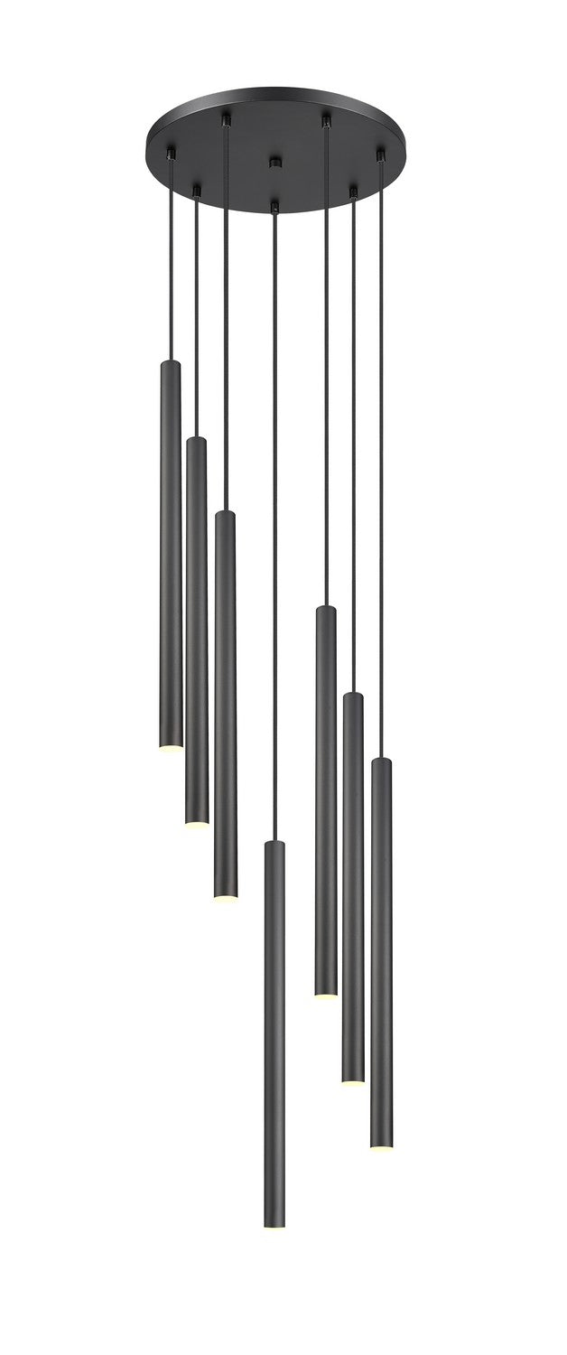 Suspension multiple 24" Forest Noir mat, Noir mat, nombre ampoules 7 – vue 2