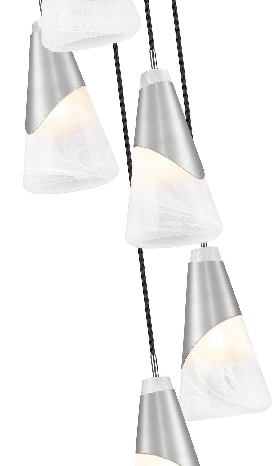 Suspension multiple Aimie Nickel brossé, 12", 13 1/4" – vue 4