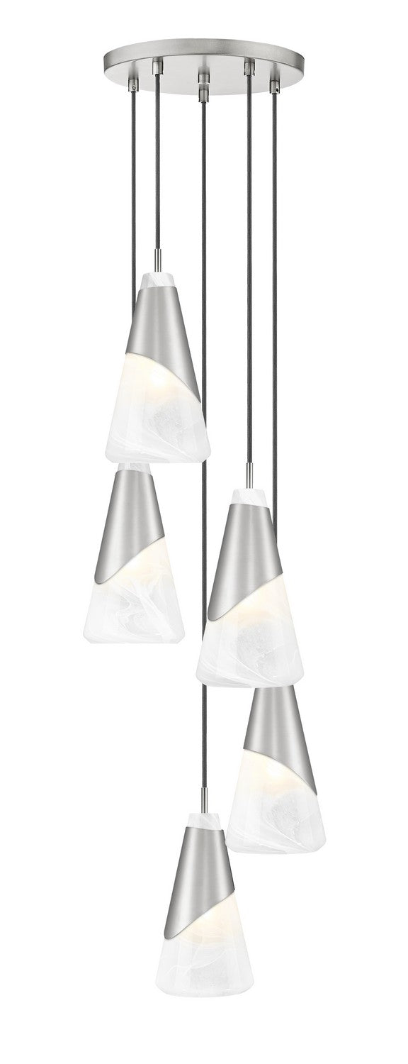 Suspension multiple Aimie Nickel brossé, 12", 13 1/4" – Z-Lite