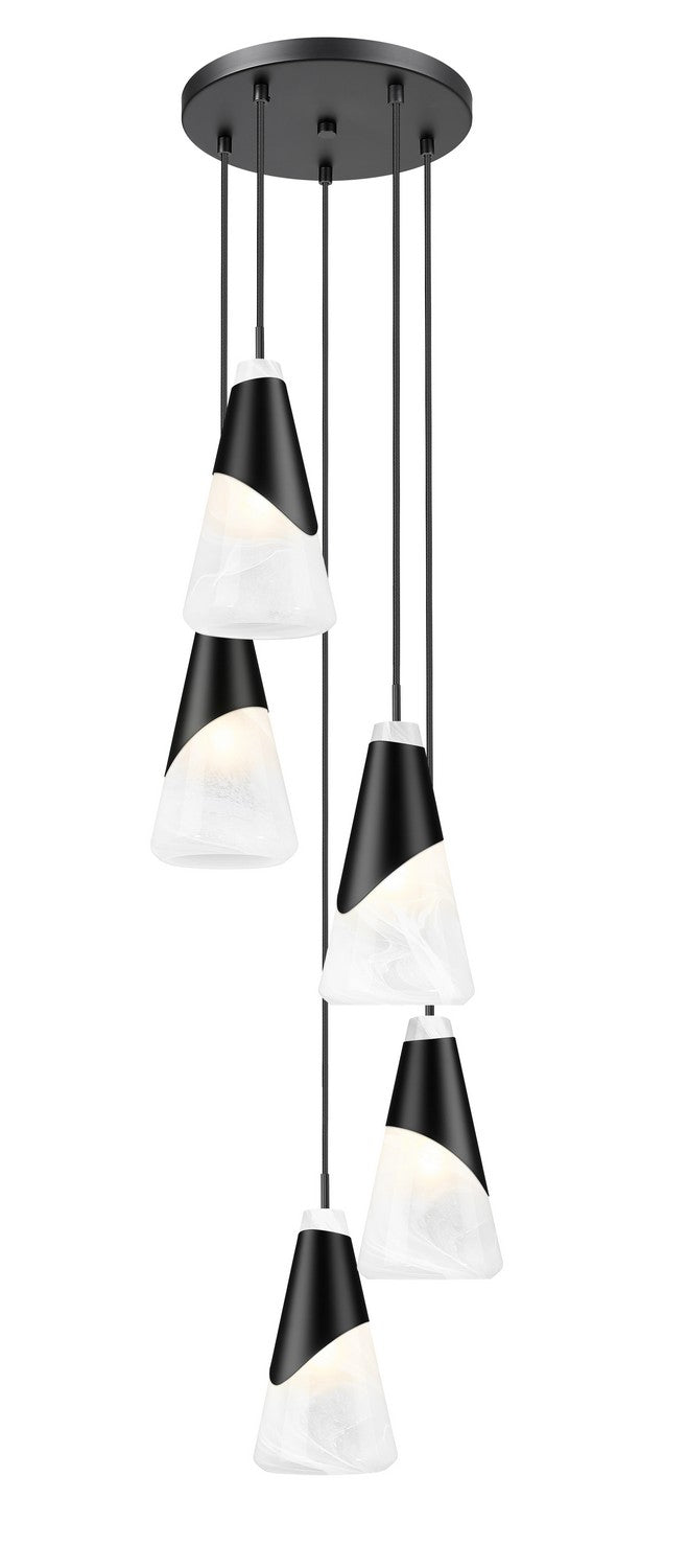 Suspension multiple Aimie Noir mat, 12", 13 1/4" – vue 3