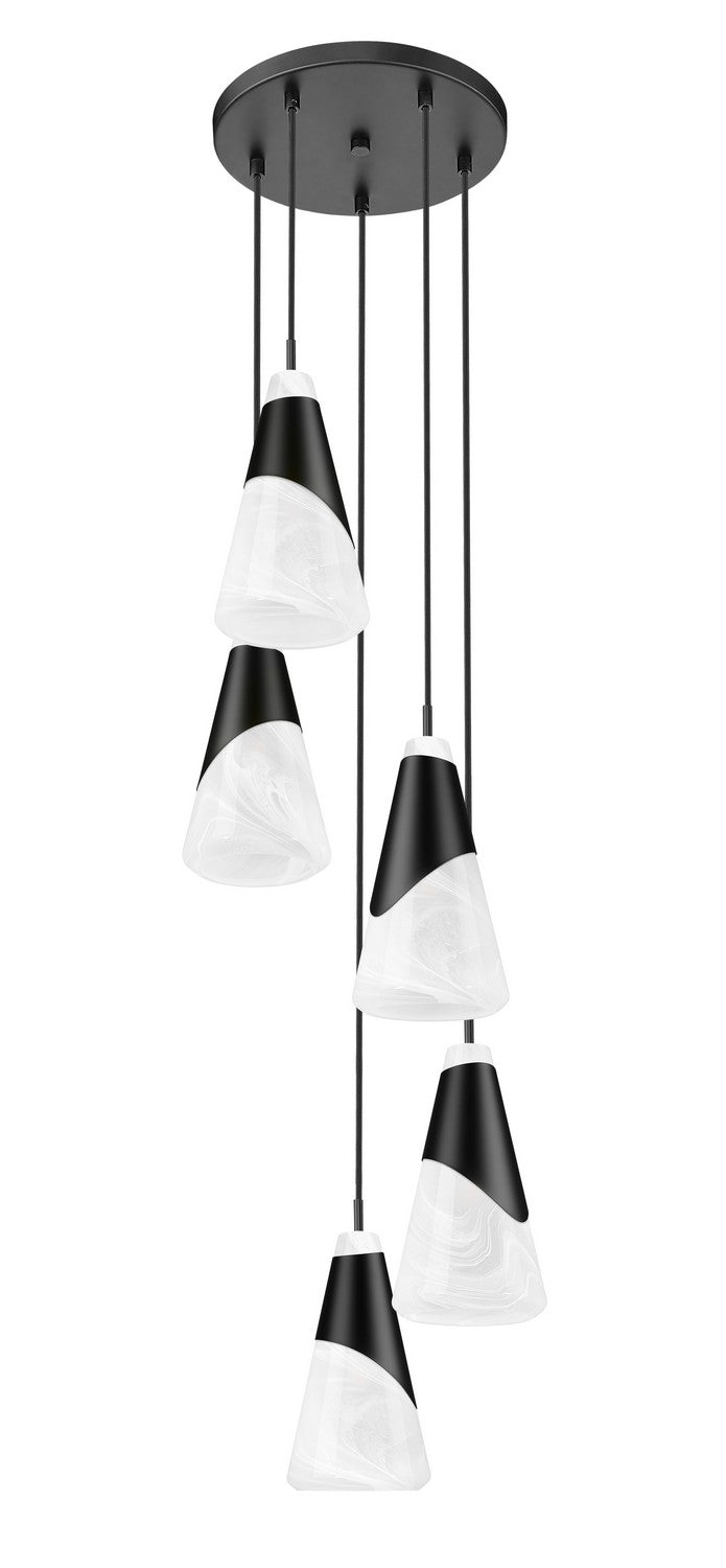 Suspension multiple Aimie Noir mat, 12", 13 1/4" – vue 5