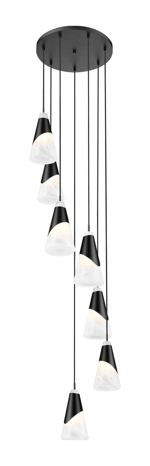 Suspension multiple Aimie Noir mat, 18", 13 1/4" – vue 2