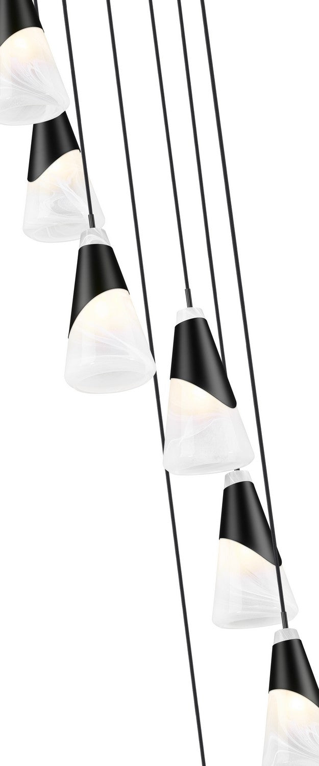 Suspension multiple Aimie Noir mat, 18", 13 1/4" – vue 4