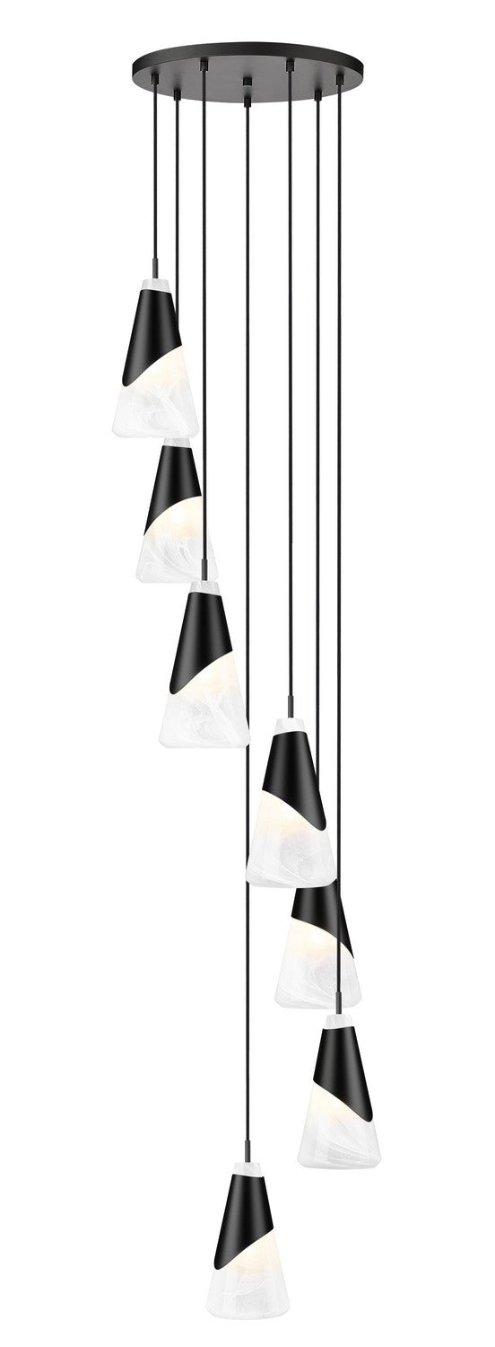 Suspension multiple Aimie Noir mat, 18", 13 1/4" – Z-Lite