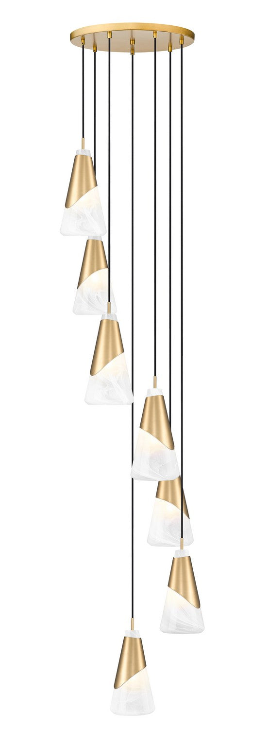 Suspension multiple Aimie Or moderne, 18", 13 1/4" – Z-Lite