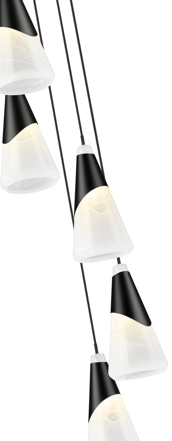 Suspension multiple Aimie Noir mat, 12", 15 3/4" – vue 4