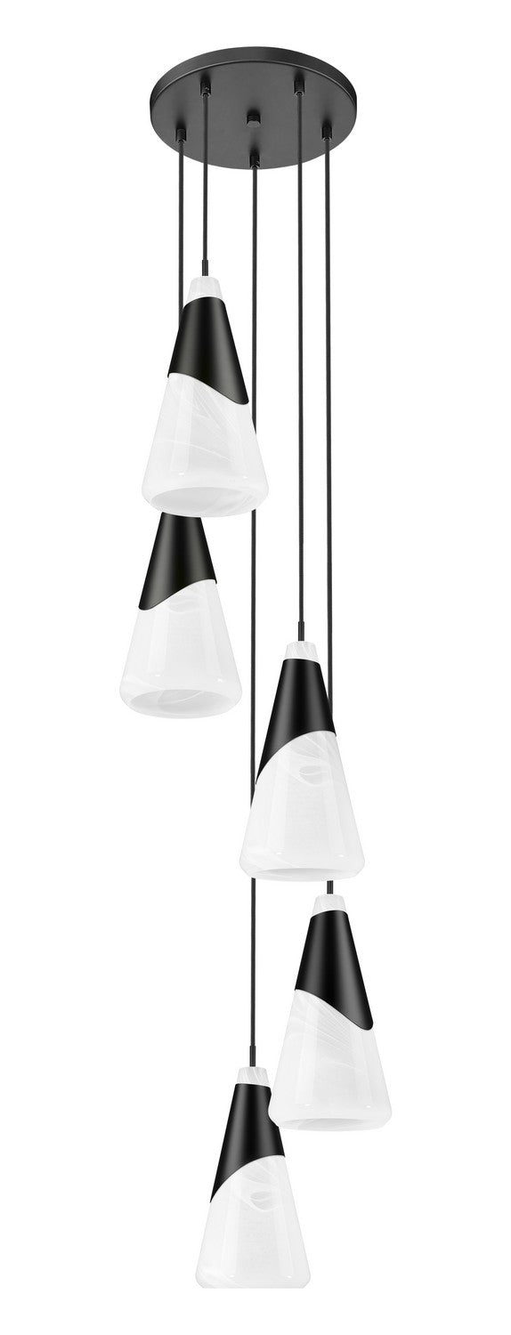 Suspension multiple Aimie Noir mat, 12", 15 3/4" – vue 5