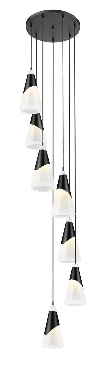 Suspension multiple Aimie Noir mat, 18", 15 3/4" – vue 2