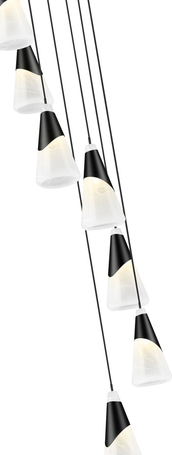 Suspension multiple Aimie Noir mat, 18", 15 3/4" – vue 4
