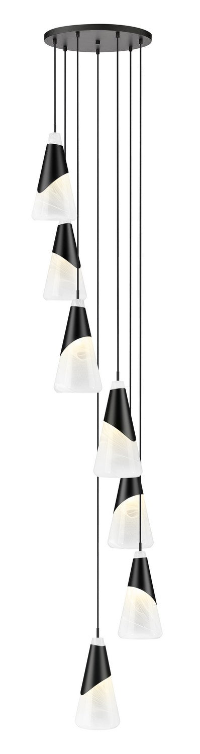 Suspension multiple Aimie Noir mat, 18", 15 3/4" – Z-Lite
