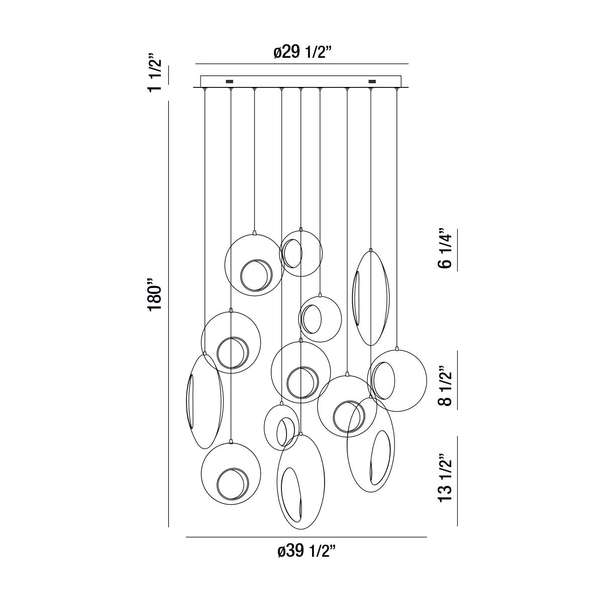 Suspension multiple Arlington – vue 4