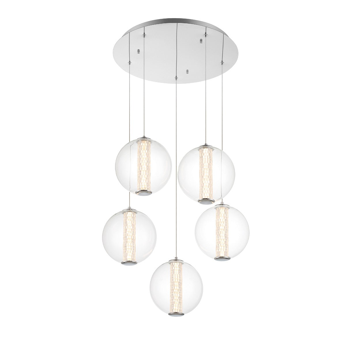 Suspension multiple Atomo Chrome, 25 3/4" – vue 4