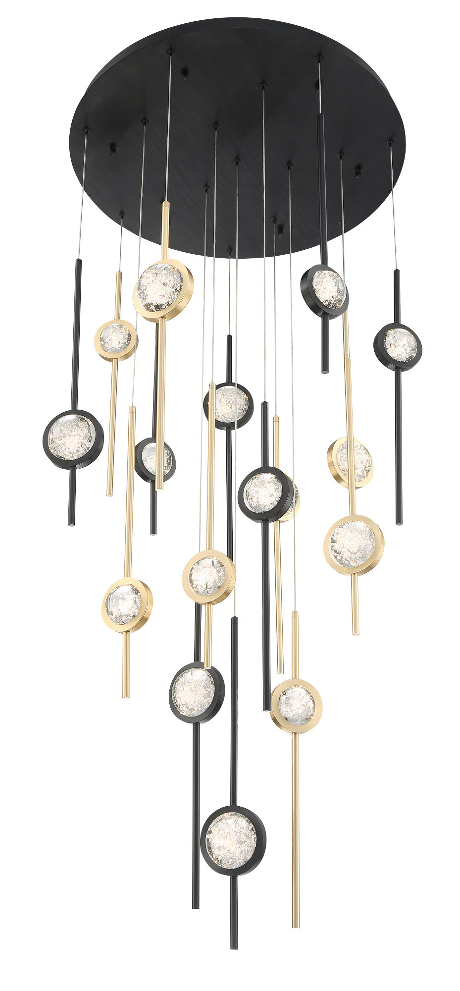 Suspension multiple Barletta Or-Noir mélangé, 32" – vue 3