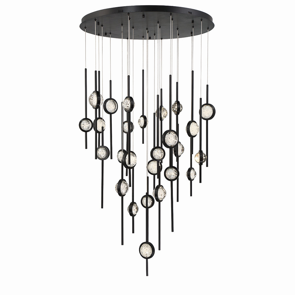 Suspension multiple Barletta Noir anodisé, 39 3/4" – Eurofase