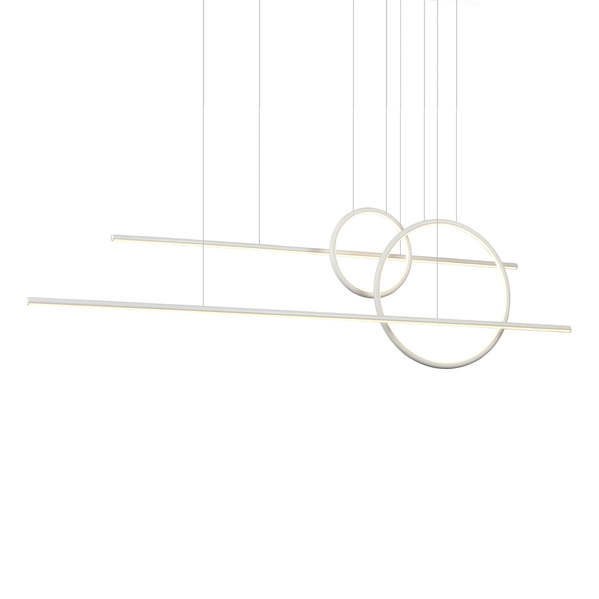 Suspension linéaire multiple Chute Calypso Blanc – Kuzco Lighting