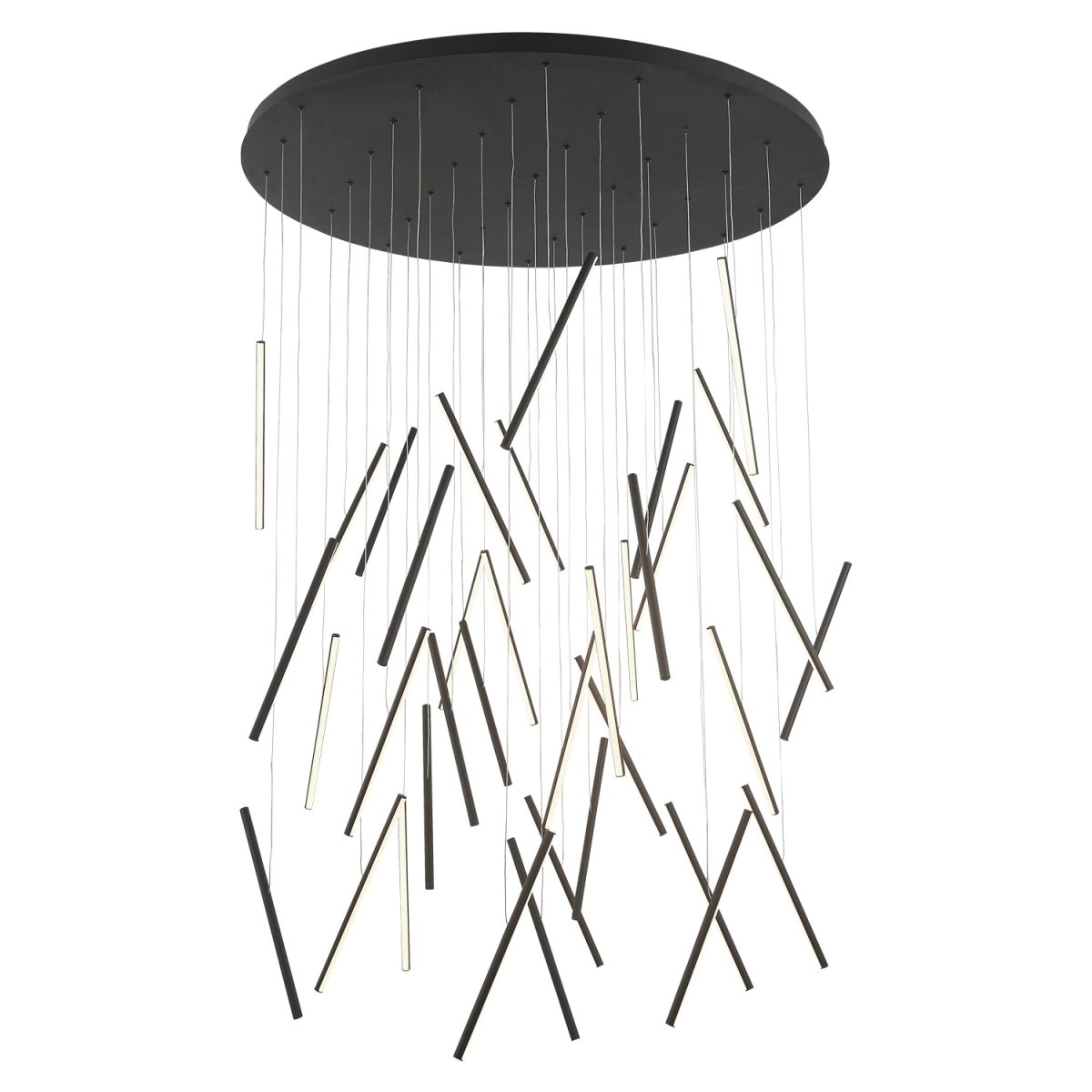 Suspension multiple Chute - Noir 50" by Kuzco Lighting | Luminaires & cie