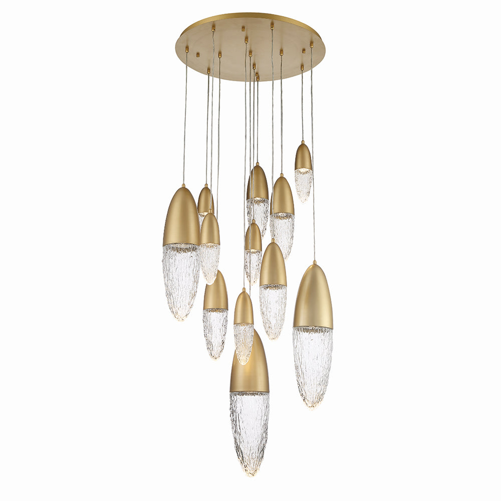 Suspension multiple Ecrou Or satiné peint, 29 1/2" – Eurofase