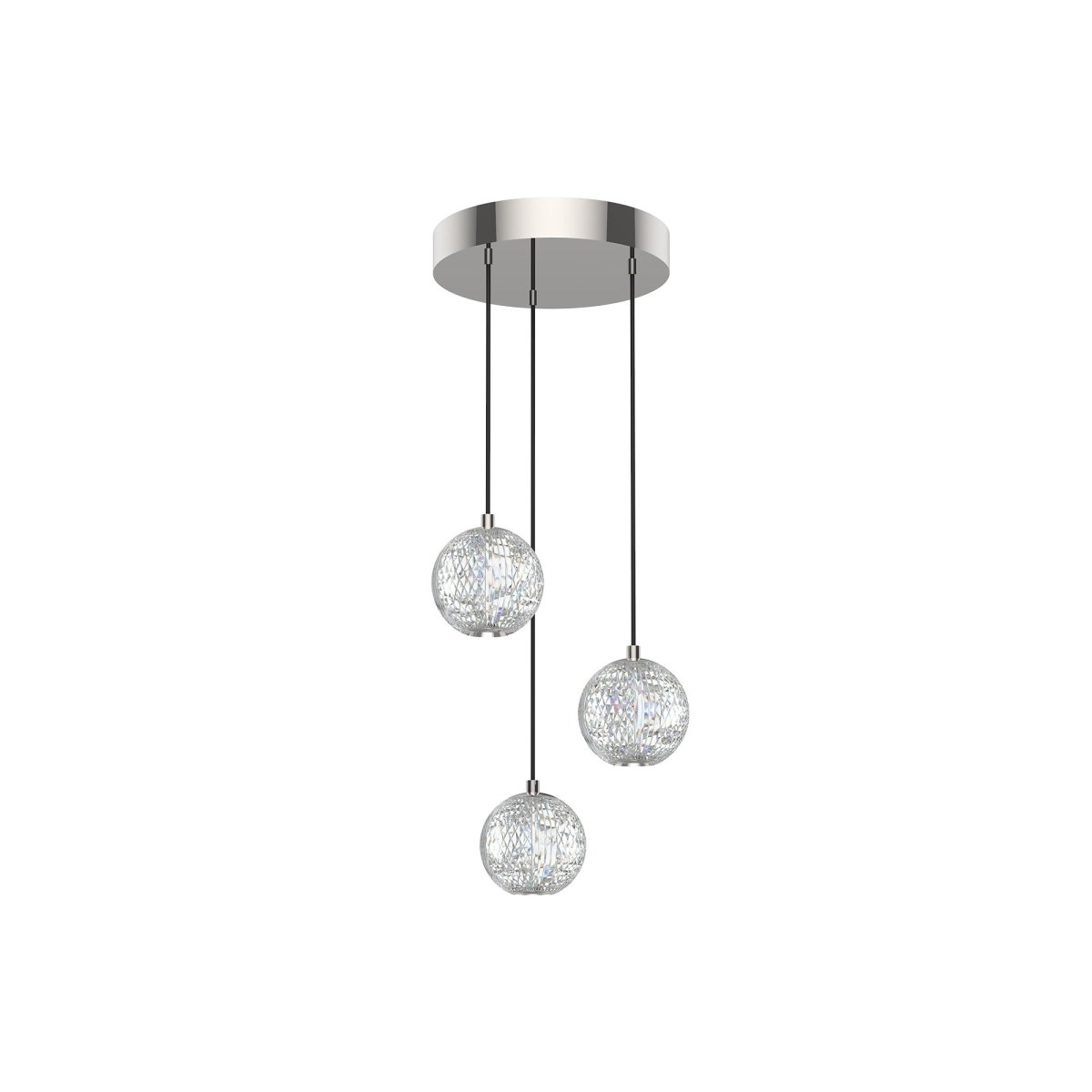 Suspension multiple Marni - Nickel poli 11 1/8" by Alora Lighting | Luminaires & cie