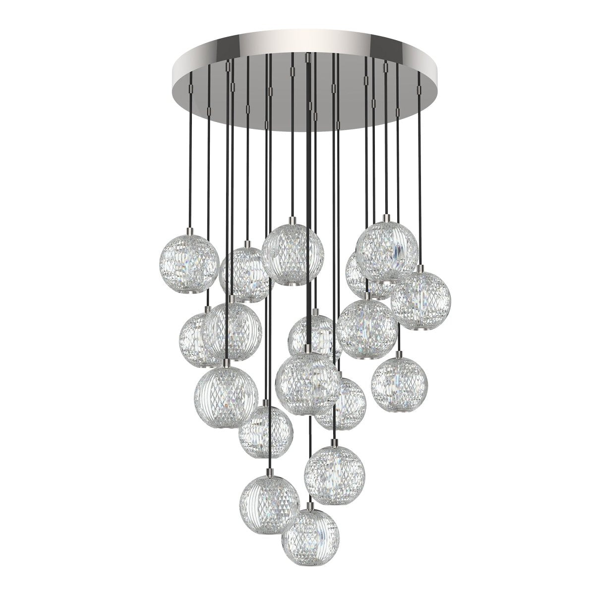 Suspension multiple Marni - Nickel poli 21 1/8" by Alora Lighting | Luminaires & cie