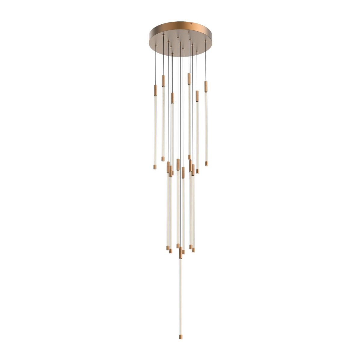 Suspension multiple Motif - Or brossé 12 3/4" 20 5/8" by Kuzco Lighting | Luminaires & cie