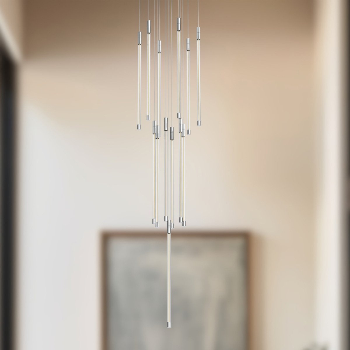 Suspension multiple Motif - Chrome 12 3/4" 20 5/8" by Kuzco Lighting | Luminaires & cie