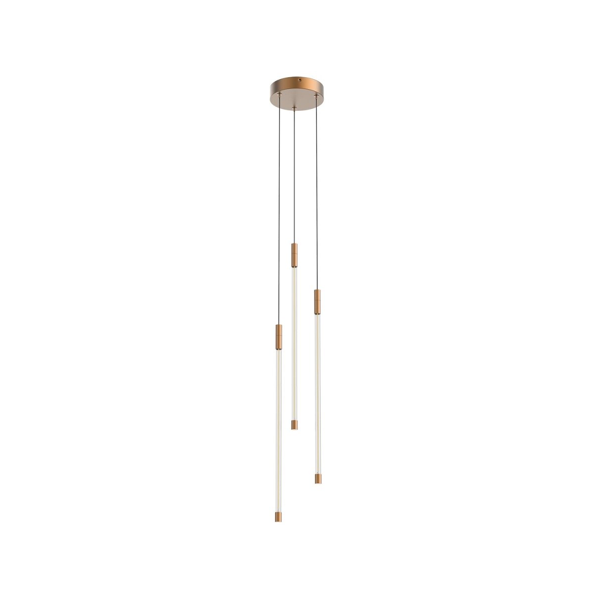 Suspension multiple Motif - Or brossé 5 1/2" 20 5/8" by Kuzco Lighting | Luminaires & cie