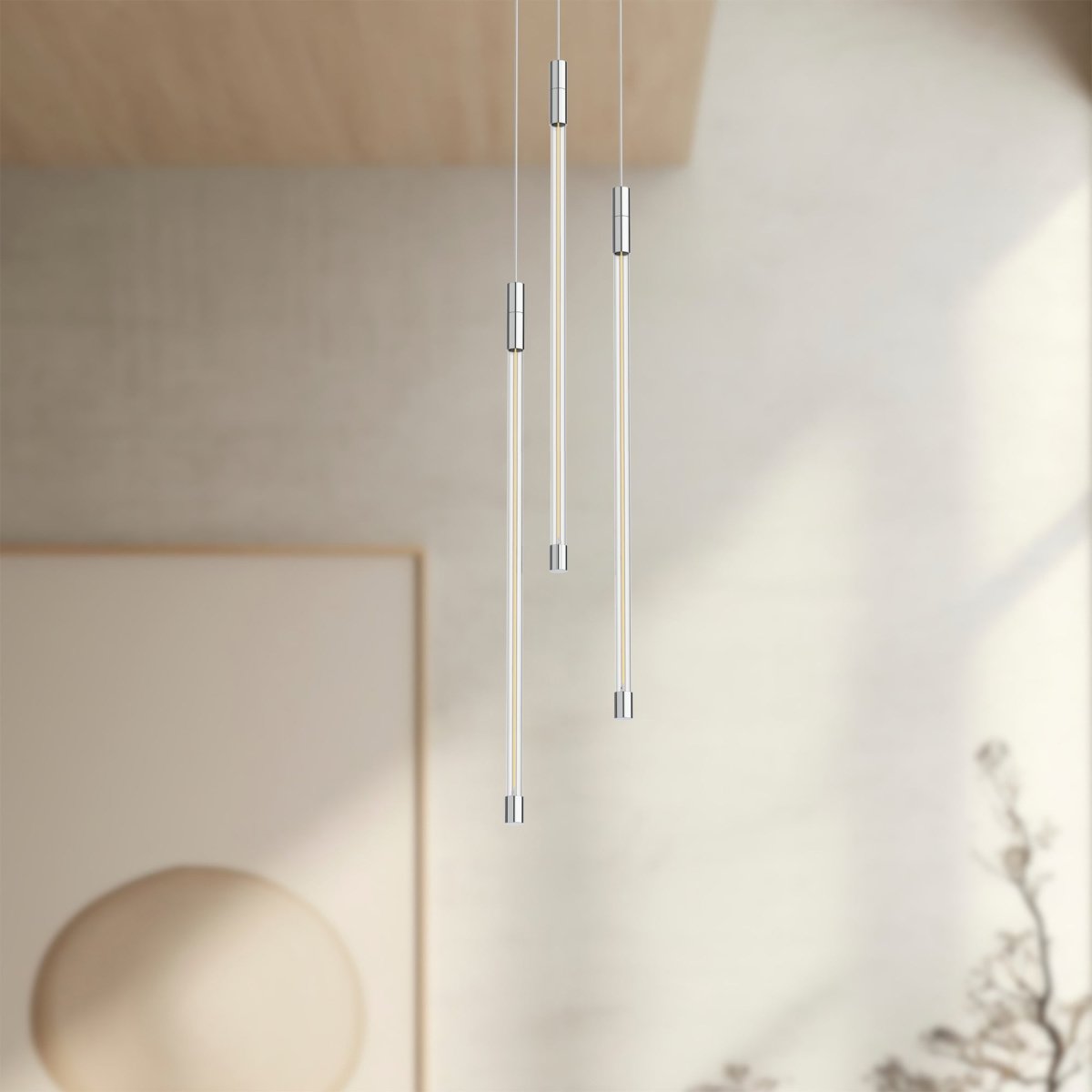 Suspension multiple Motif - Chrome 5 1/2" 20 5/8" by Kuzco Lighting | Luminaires & cie
