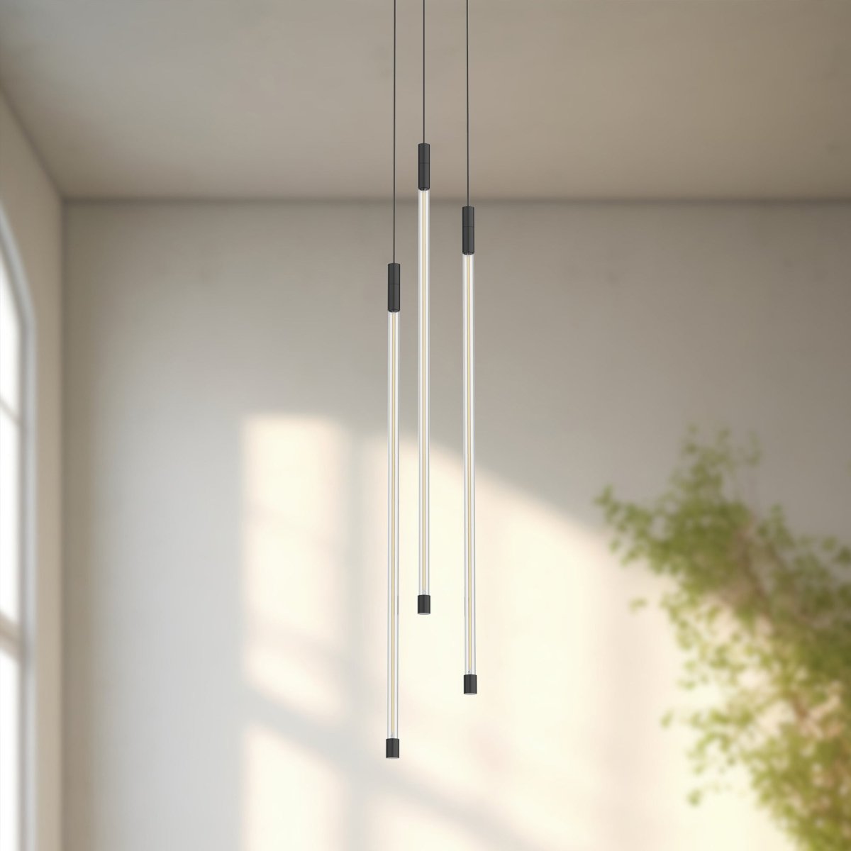 Suspension multiple Motif - Noir 5 1/2" 26 3/4" by Kuzco Lighting | Luminaires & cie