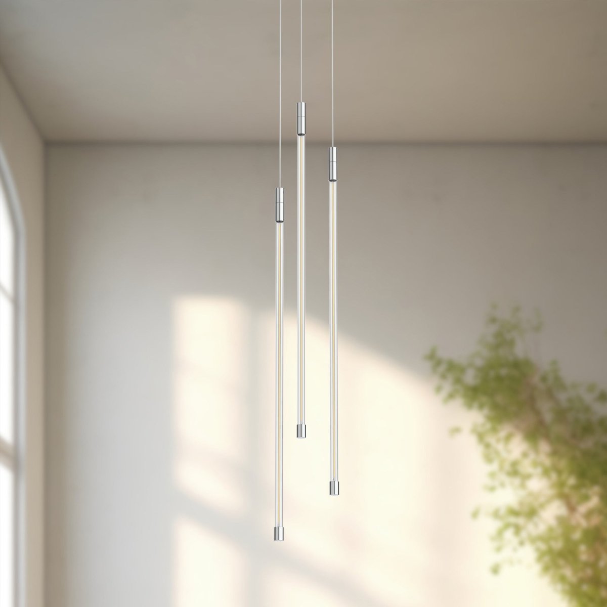 Suspension multiple Motif - Chrome 5 1/2" 26 3/4" by Kuzco Lighting | Luminaires & cie