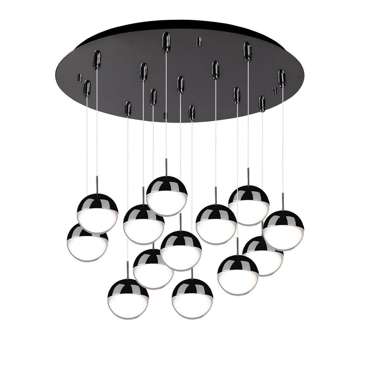 Suspension multiple Pluto Noir chrome, 23 3/4" – Kuzco Lighting