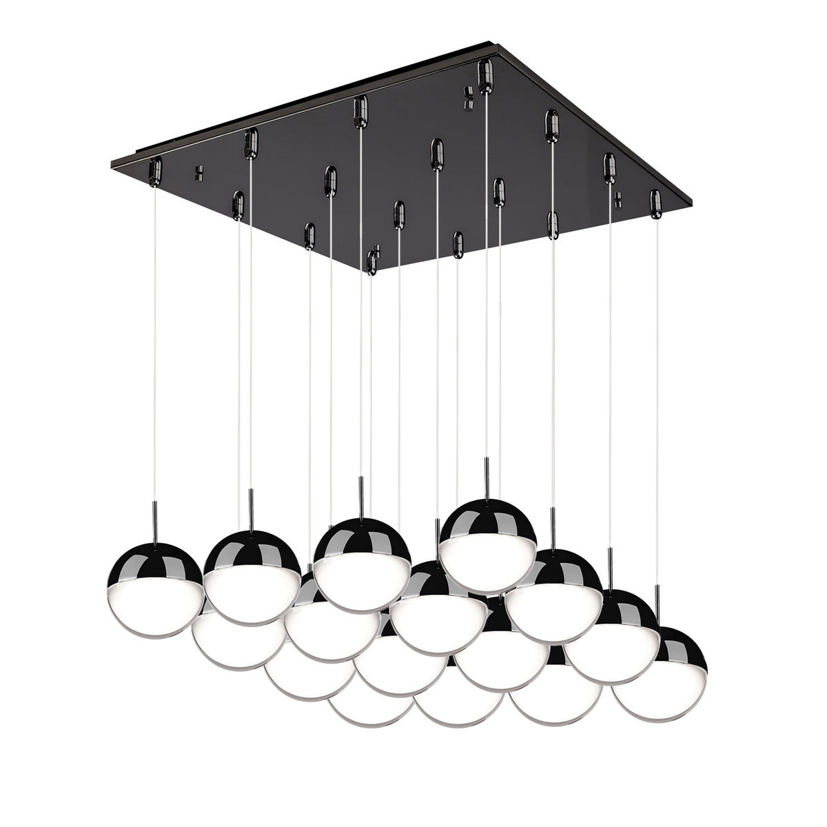Suspension multiple Pluto Noir chrome, 19 3/8" – Kuzco Lighting