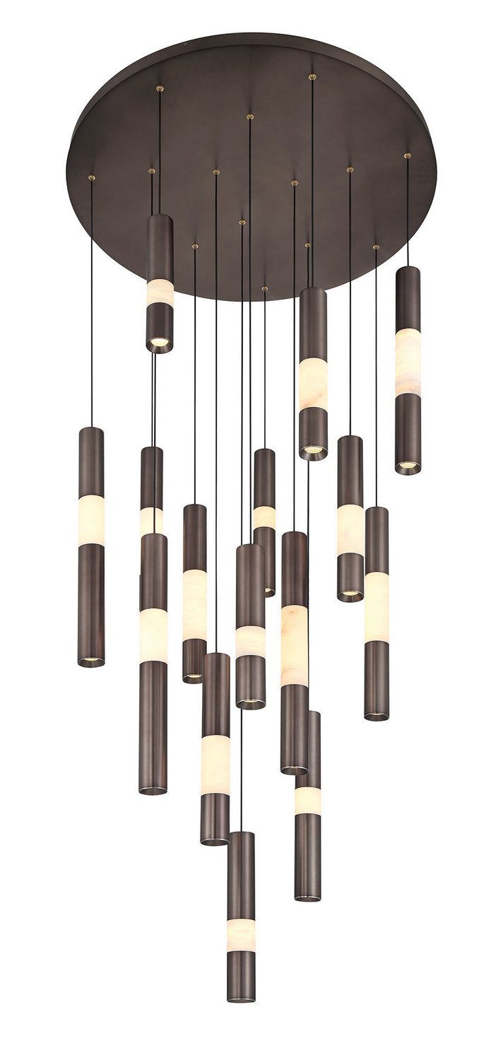 Suspension multiple Ronda Bronze Harlow, 32" – vue 3