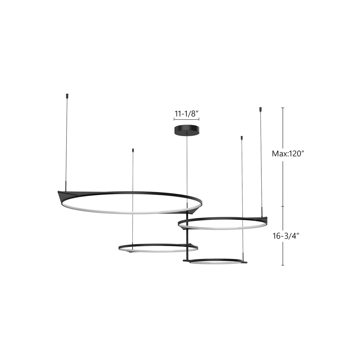 Suspension multiple Serif Diffuseur givré en silicone – vue 5