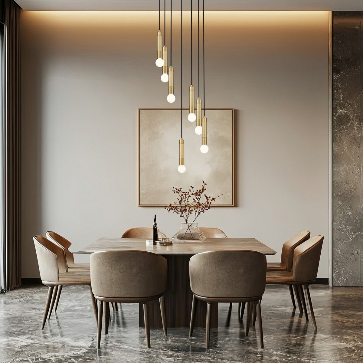 Suspension multiple Stari - Or moderne 18" by Z-Lite | Luminaires & cie