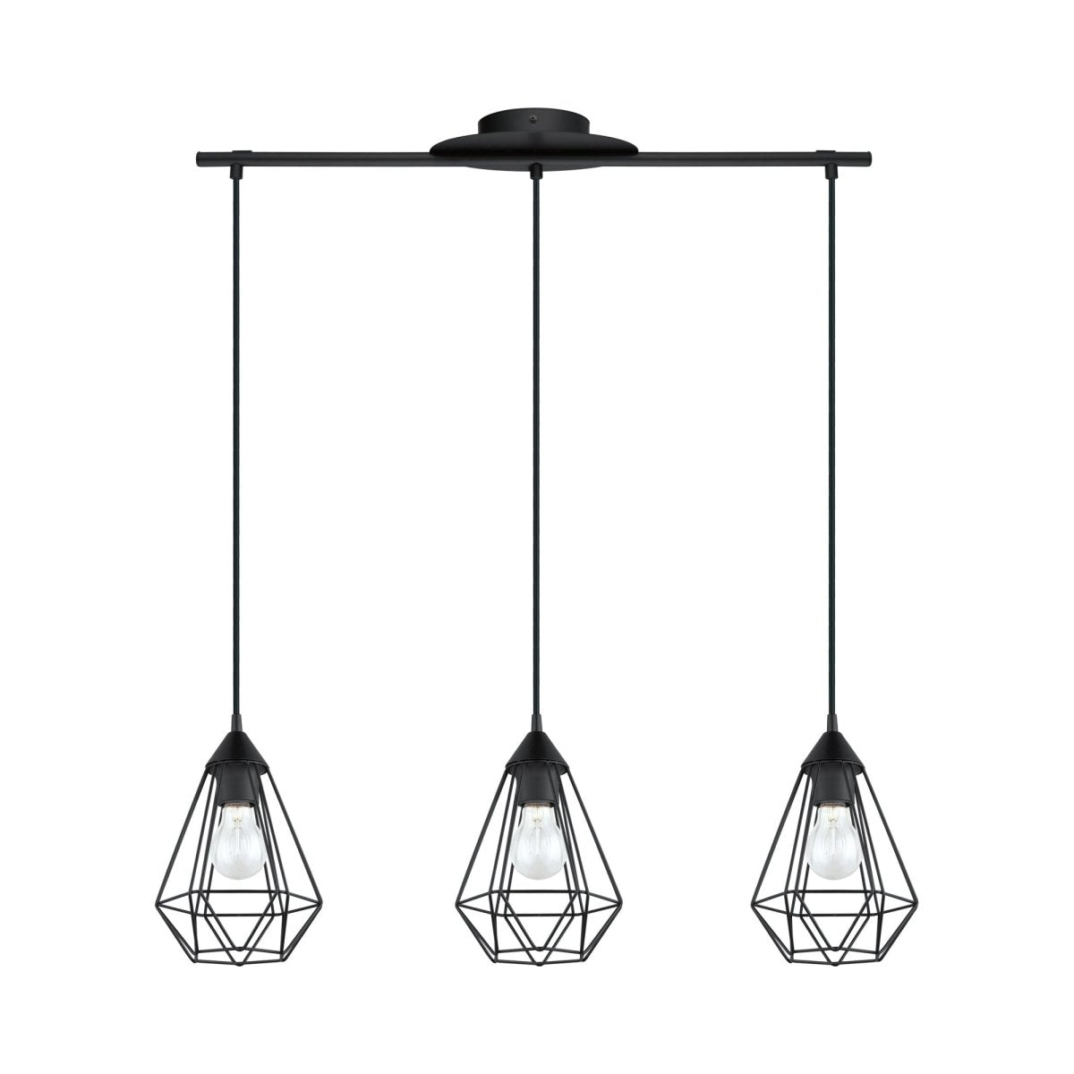 Suspension multiple Tarbes - Noir mat 31 1/8" by Eglo | Luminaires & cie