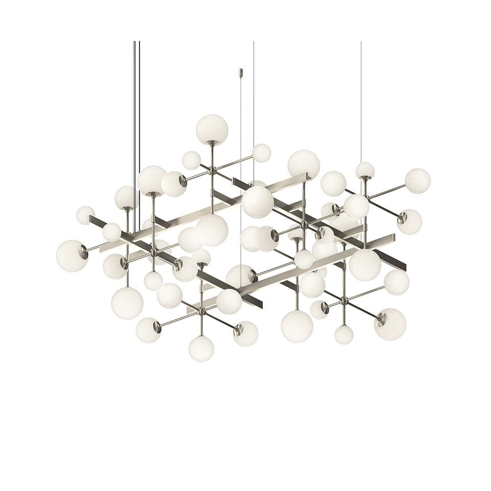 Suspension Nebula - Nickel satiné Square by Sonneman | Luminaires & cie