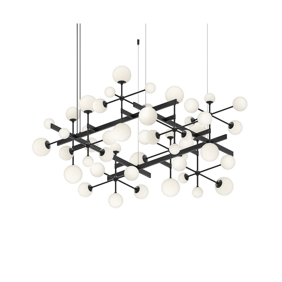 Suspension Nebula - Noir Satiné Square by Sonneman | Luminaires & cie