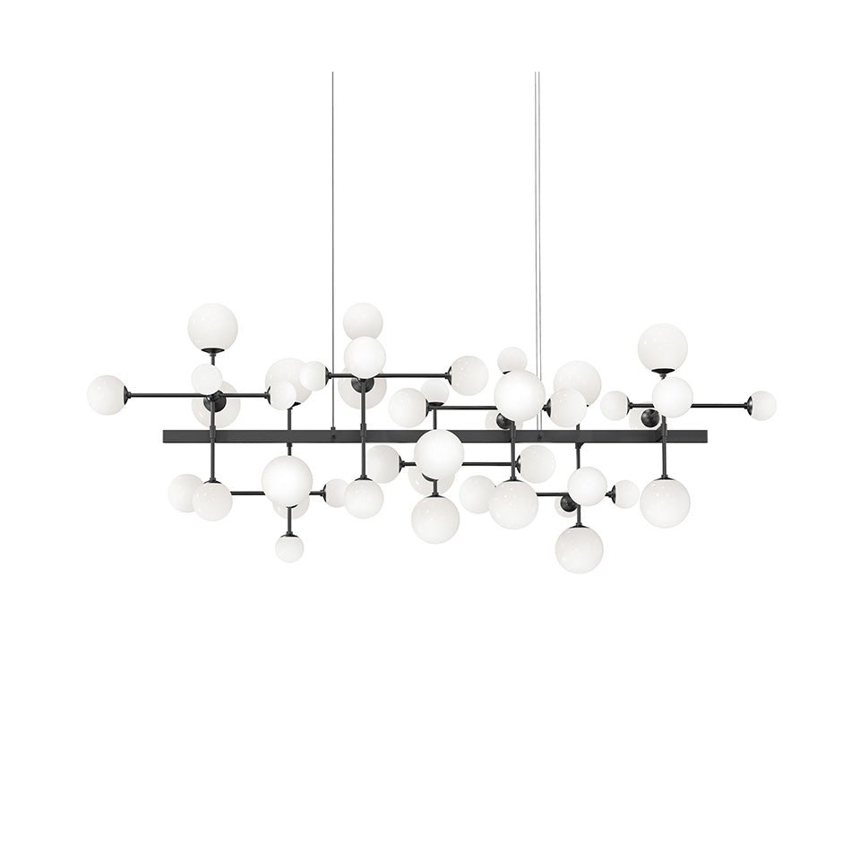 Suspension Nebula - Noir Satiné Bar by Sonneman | Luminaires & cie