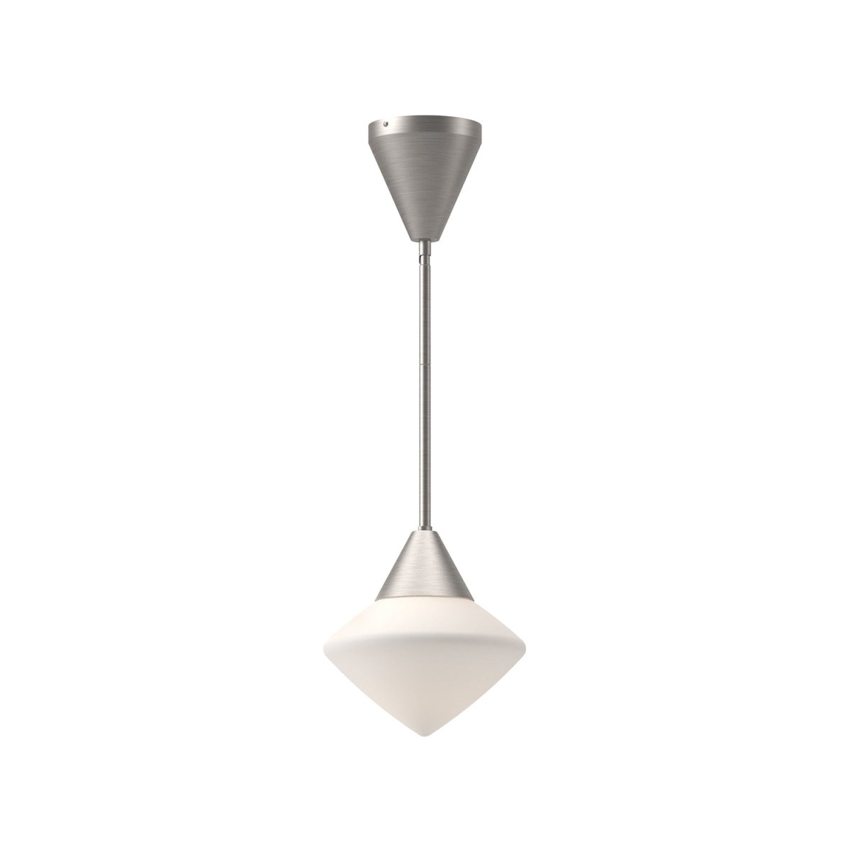 Suspension Nora - Nickel / Opale Brossed Verre 8" by Alora Lighting | Luminaires & cie
