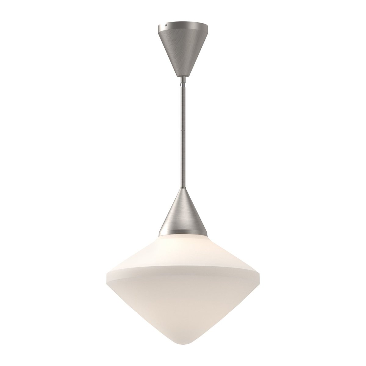 Suspension Nora - Nickel / Opale Brossed Verre 14 1/8" by Alora Lighting | Luminaires & cie
