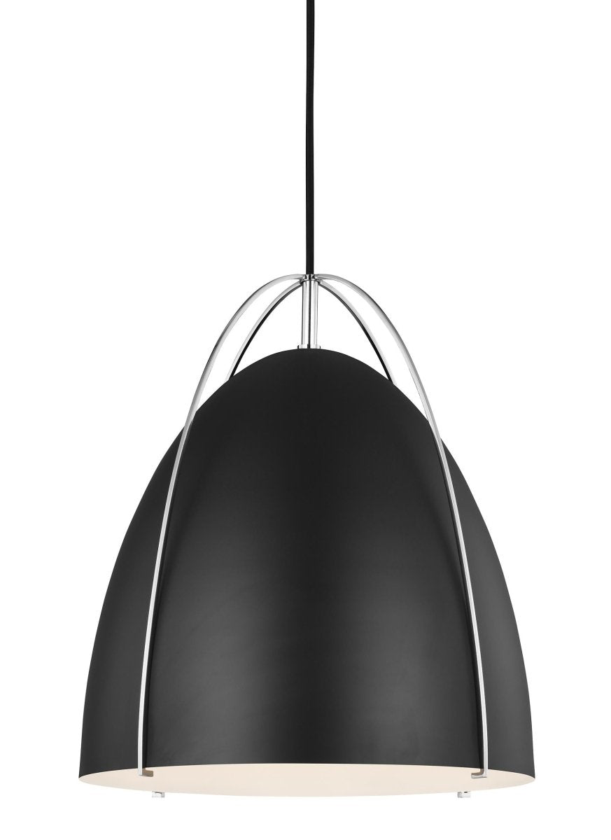 Suspension Norman M - Chrome Noir de minuit Ampoules non incluses by Visual Comfort Studio | Luminaires & cie